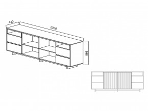 Комодино Moderno-2200 Ф5 в Каменске-Уральском - kamensk-uralskij.magazinmebel.ru | фото - изображение 4