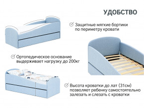 Кровать с ящиком Letmo небесный (рогожка) в Каменске-Уральском - kamensk-uralskij.magazinmebel.ru | фото - изображение 14