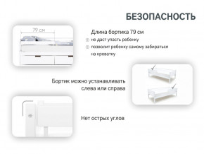 Кровать-тахта Svogen с бортиком графит-белый в Каменске-Уральском - kamensk-uralskij.magazinmebel.ru | фото - изображение 3